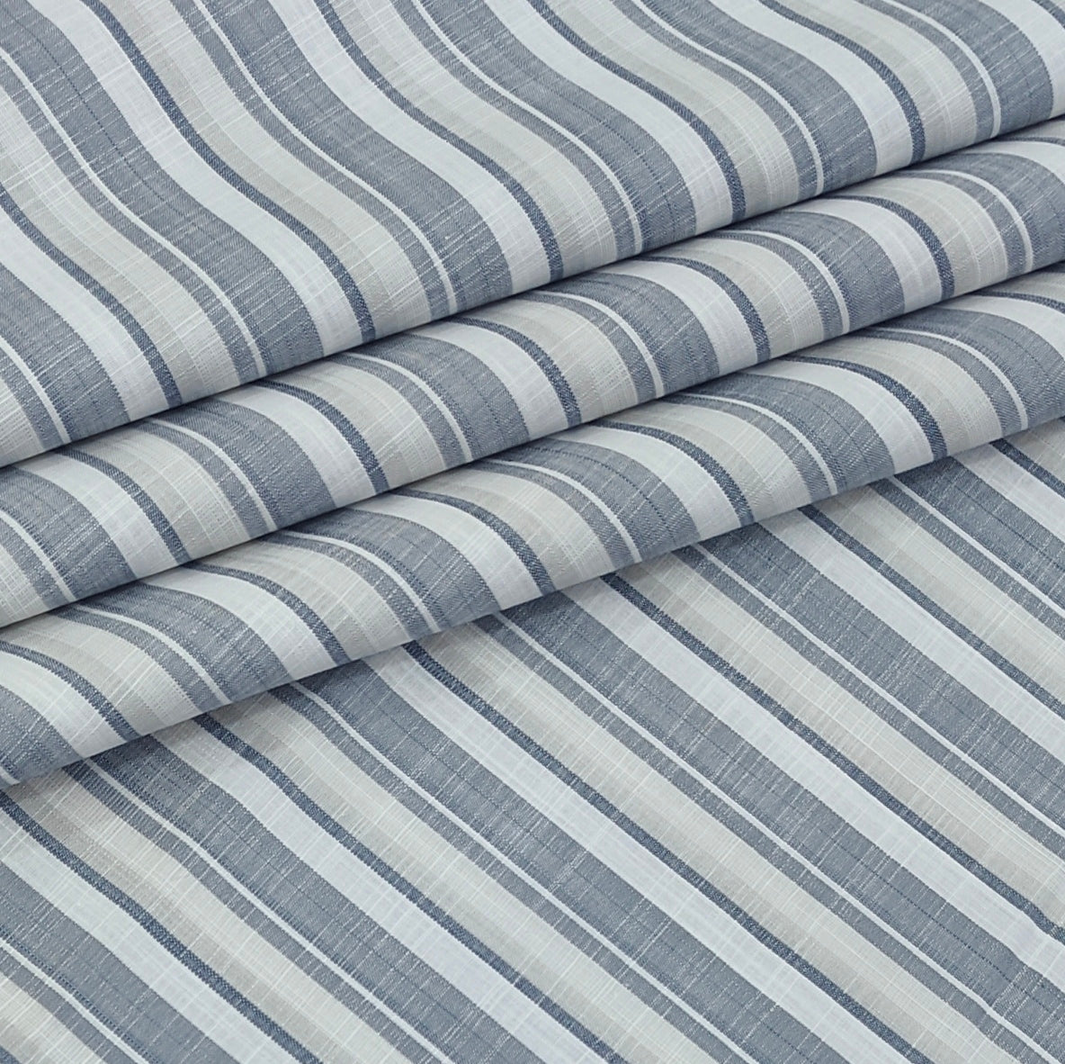 Shirt Fabric Arvind 100% Pure Cotton Patta Lining Colour Slate Grey N White